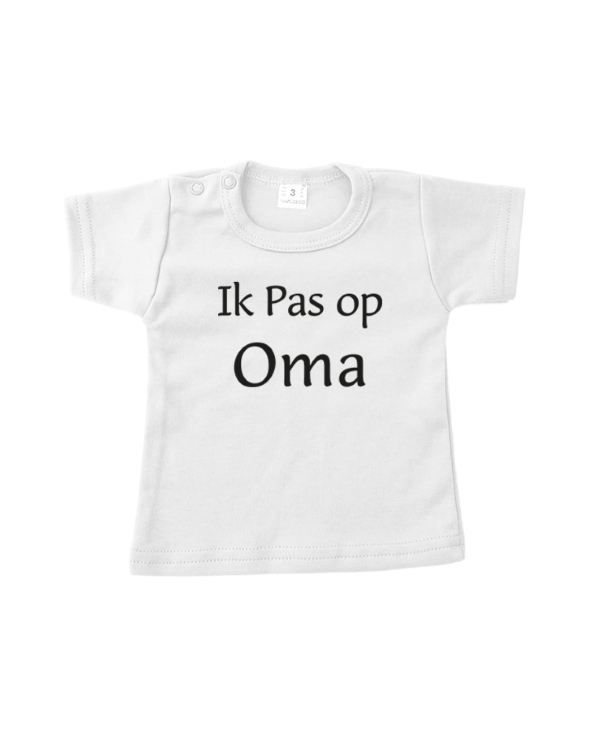 Bij wet Controle schending Funny Tekst Kleding :: T-Shirts met tekst :: T-Shirt - Ik Pas op Oma